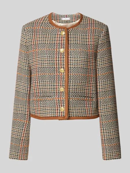 Żakiet o kroju regular fit z okrągłym dekoltem Tommy Hilfiger beżowa