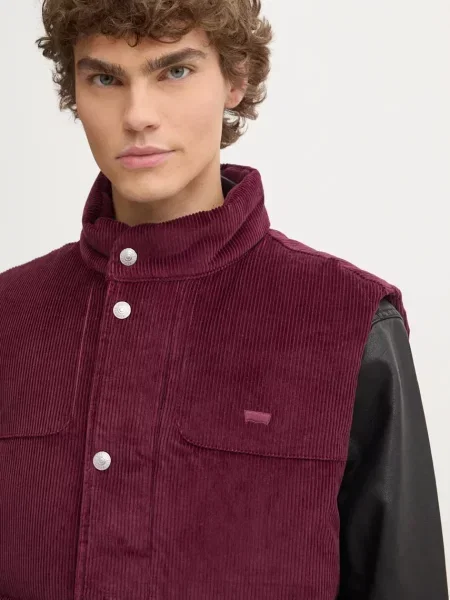 Пухен елек Levi's мъжки зимен модел бордо