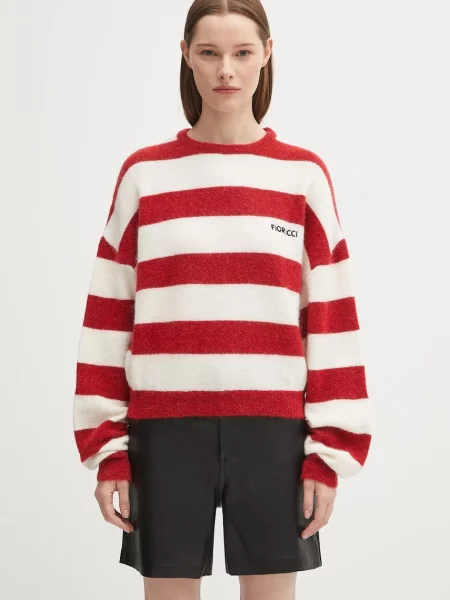 Fiorucci pulover de lână Cropped Alpaca rosu călduros