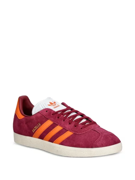 Sneakerși Adidas Gazelle din piele de căprioară cu decolteu rotund alb