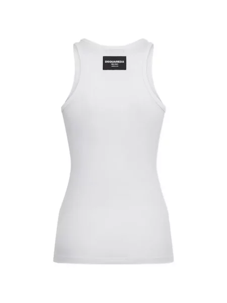 Top Dsquared2 cu autograf alb