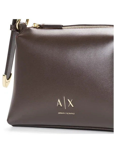 Crossbody kabelka Eax z ekologickej kože hnedá