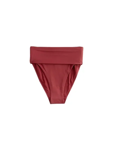 Next Slip costum de baie burgundy roșu