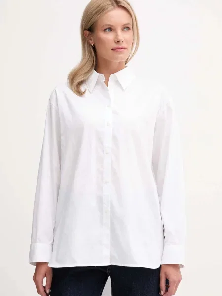 Calvin Klein Jeans koszula relaxed z kołnierzykiem klasycznym biały