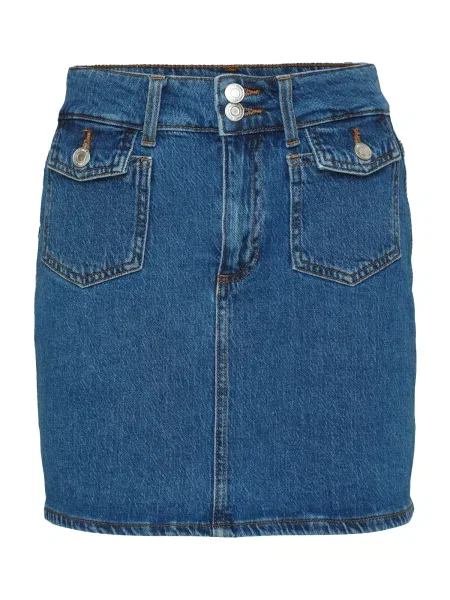 Vero Moda Petite Fustă VMTESSA denim albastru