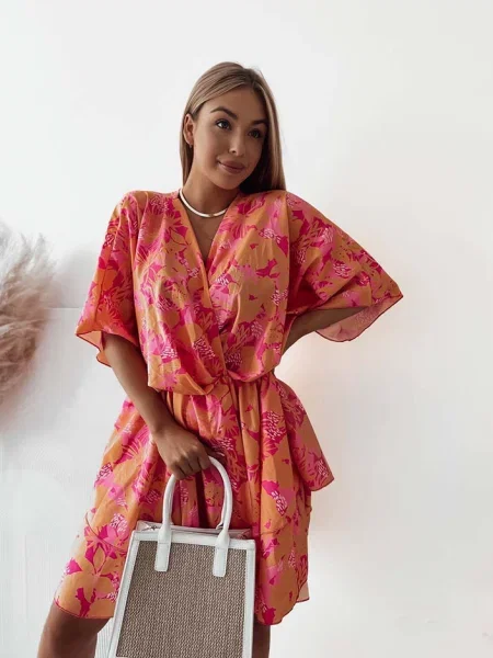 Rochie mini Resti de costum portocaliu