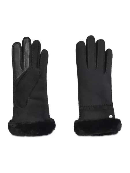 Ugg Skórzane Rękawiczki schwarz czarne