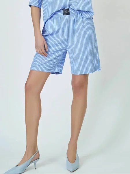 Co'couture Pantaloni Tea albastru alb