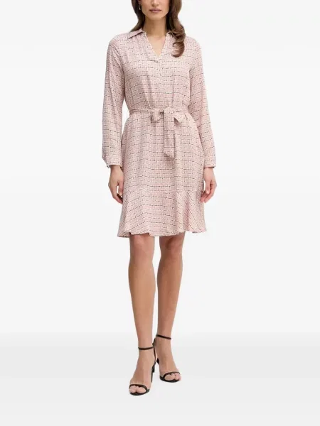 Rochie mini Marc Aurel cu imagine cu imprimeu geometric roz