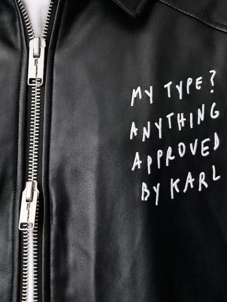 Кожаная джинсовая куртка Karl Lagerfeld Jeans
