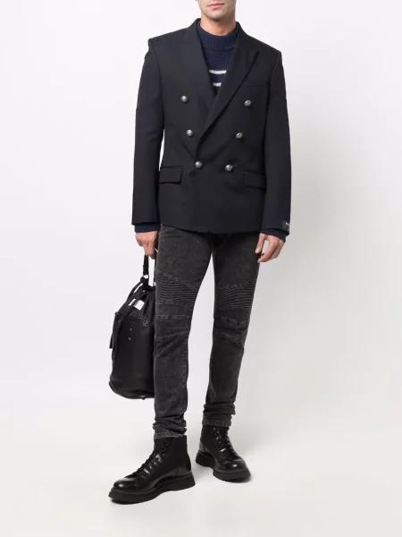 Briaunotas džinsai Balmain juoda