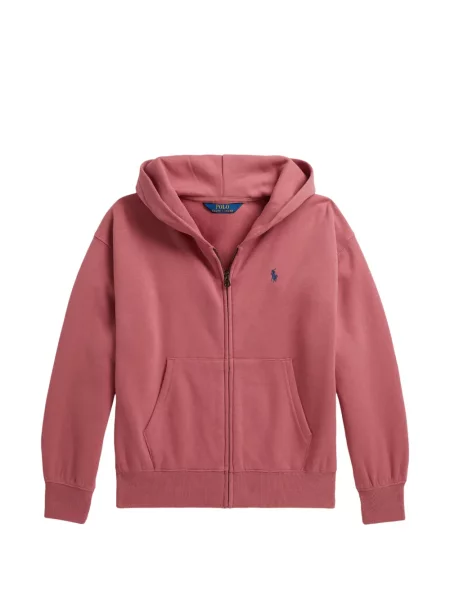 Bluza z kapturem dziecięca Polo Ralph Lauren różowa