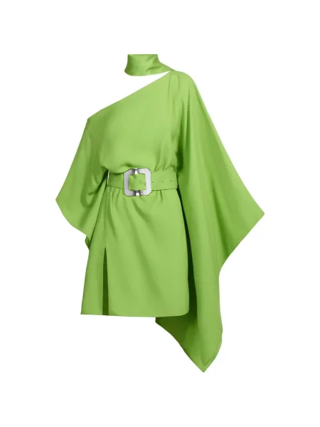 Cu centură rochie mini Taller Marmo verde