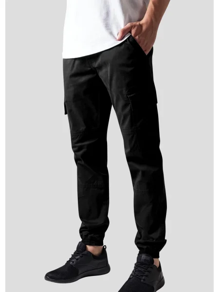 Pantaloni Urban Classics din țesătură twill negru