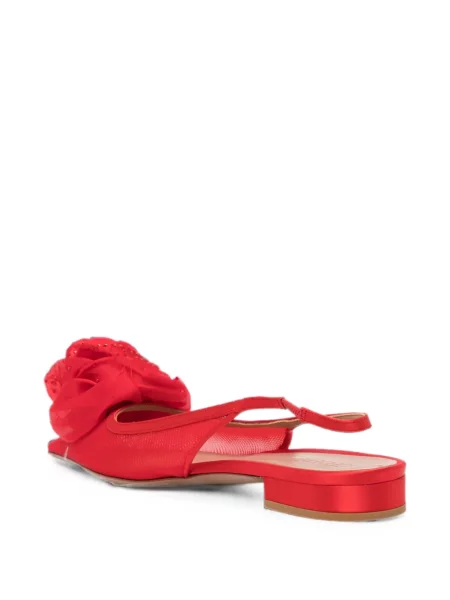 Sandale Gedebe cu model floral slingback roșu