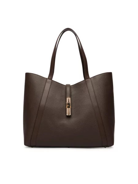 Shopperka Furla skórzana brązowa