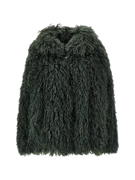 Haină din piele de oaie Emporio Armani din piele de oaie verde