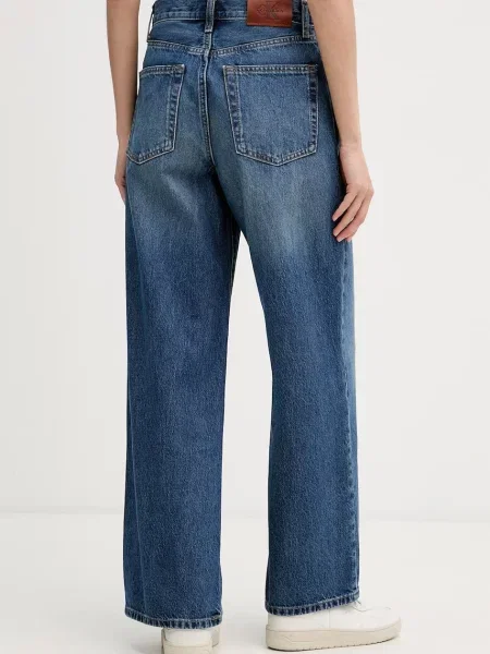 Calvin Klein Jeans jeansy wide leg niebieskie