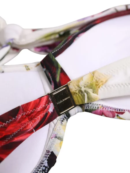 Φλοράλ τοπ Dolce & Gabbana με σχέδιο με halter λαιμόκοψη λευκό