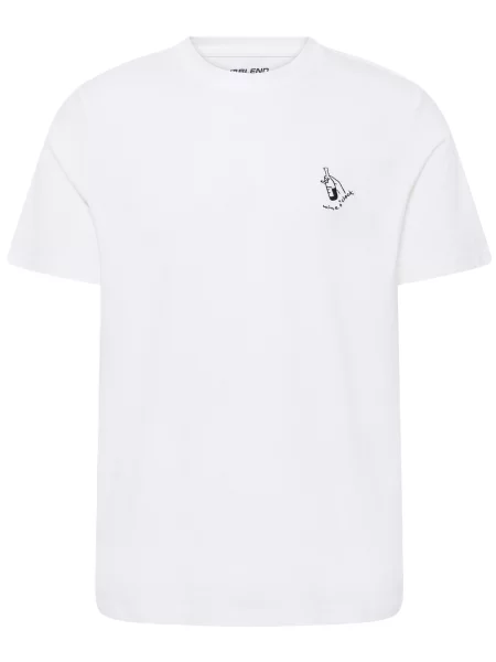 BLEND Tricou BHKAZ negru alb
