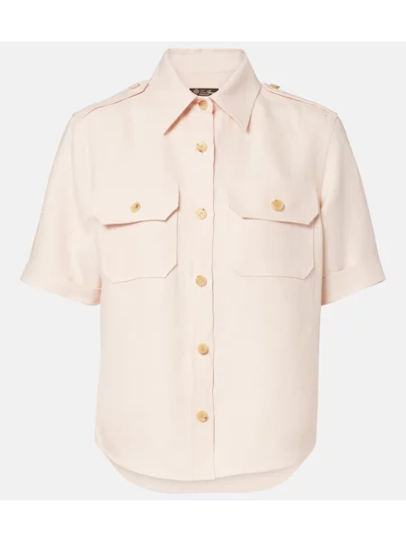 Cămașă Loro Piana de in roz