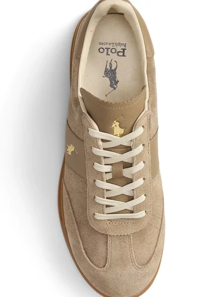Замшевые кроссовки Polo Ralph Lauren бежевые