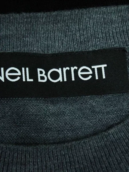 Pulover Neil Barrett de lână lung albastru