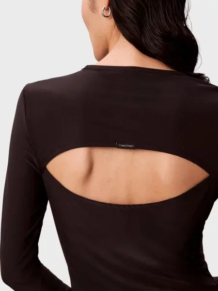 Джинсовое платье Calvin Klein Jeans из крепа черное