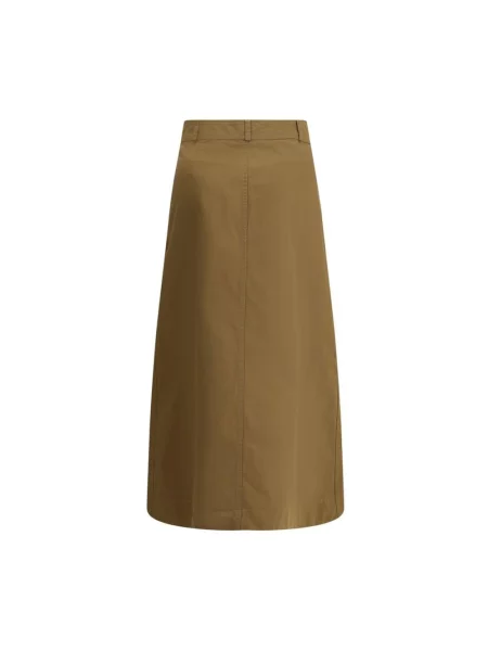 Spódnica midi Saint Laurent brązowa
