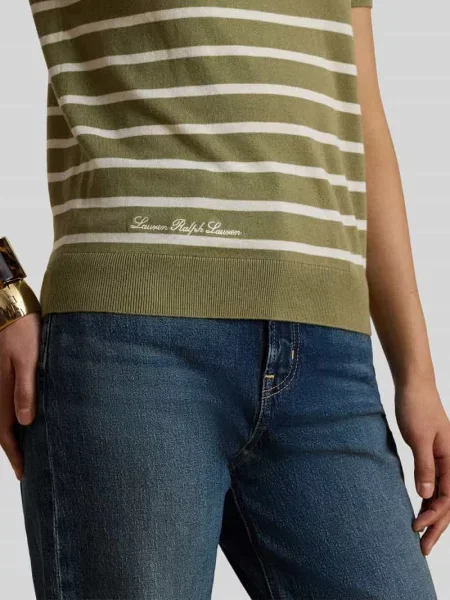 Sweter w kroju regular fit z mieszanka bawełny z krótkimi rękawami Lauren Ralph Lauren