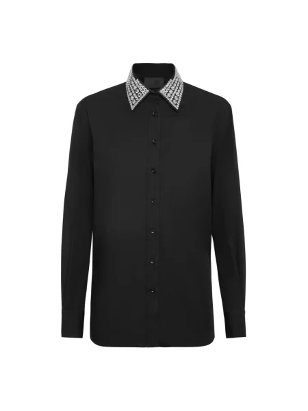 Koszula Philipp Plein z kryształkami czarna