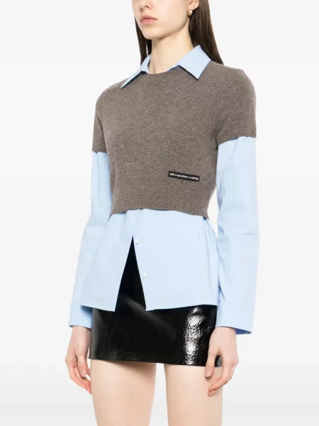 Cămașă Alexander Wang tricotate maro