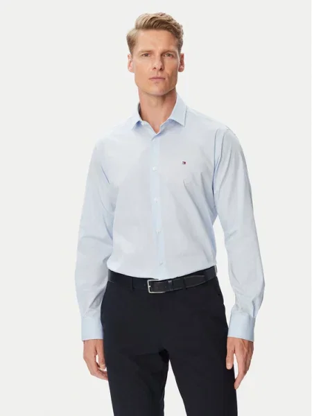 Tommy Hilfiger košulja za muškarce s pamukom plava