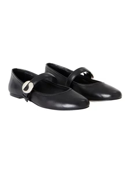 Coperni baleriny skórzane Ballerina Belt Flat czarny