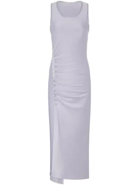 Rochie midi Rabanne fără mâneci până la genunchi de costum albastru