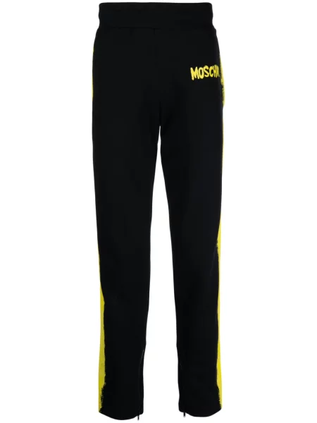 Pantaloni Moschino cu imagine alergare negru