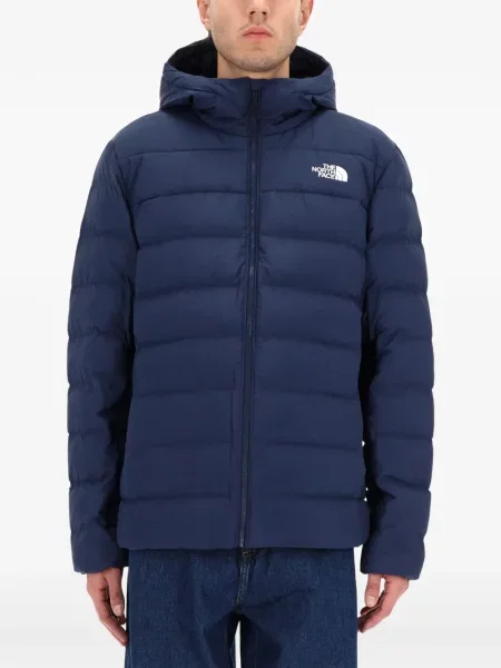 Geacă The North Face cu glugă albastru