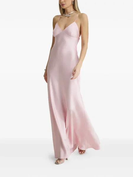Rochie de satin Il Volo din satin roz