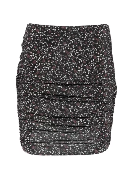 Fusta mini Mar De Margaritas cu model floral cu imagine negru