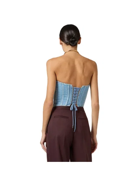 Blúzka Elisabetta Franchi modrá