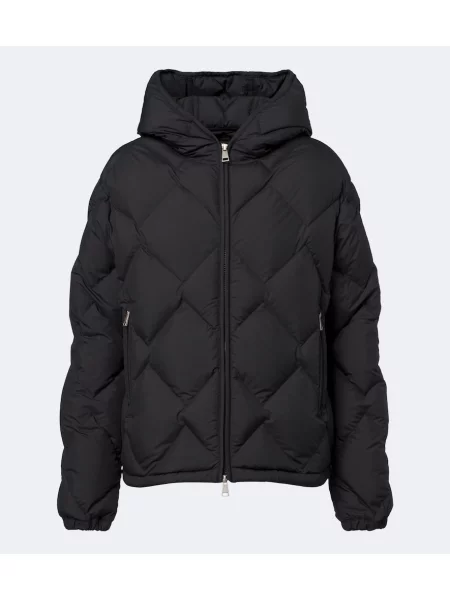 Geacă cu puf Moncler cu glugă negru