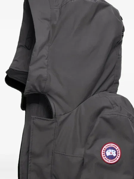 Geacă Canada Goose cu glugă gri