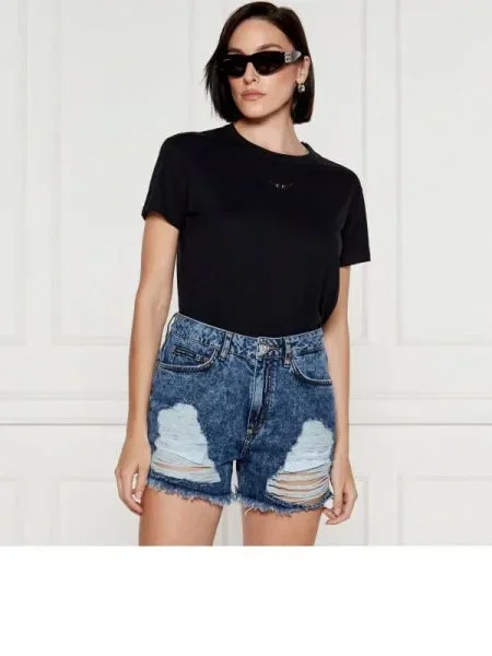 Zadig&Voltaire Póló MARTA WINGS STRASS len hozzáadásával fekete