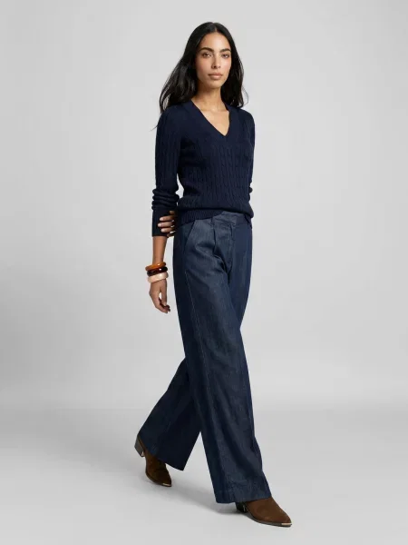 Dlhý tričko Lauren Ralph Lauren s dlhými rukávmi modrá
