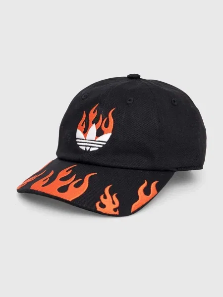 Шапка с козирка adidas Originals с апликация черно