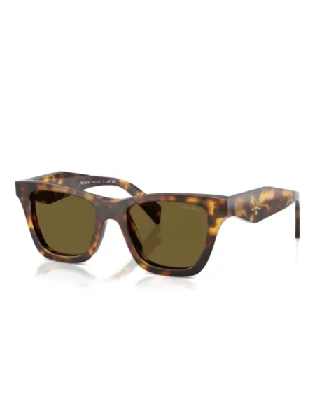 Ochelari de soare pătrați Prada Eyewear cu autograf maro