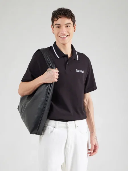 Just Cavalli Tricou polo negru