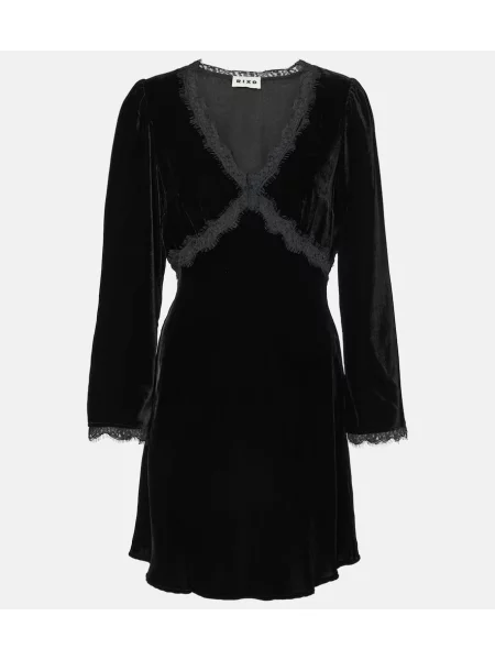 Rochie Rixo de catifea negru