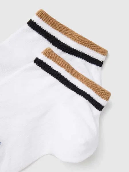 Sneakersy skarpetkowe z detalem z logo w zestawie 2 szt. Boss białe