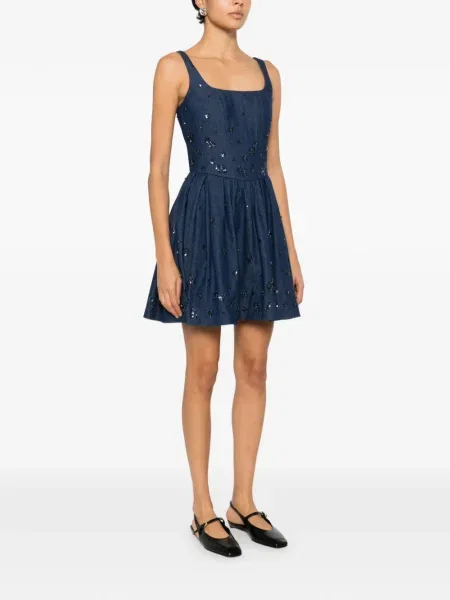 Rochie mini Maje cu paiete de costum albastru